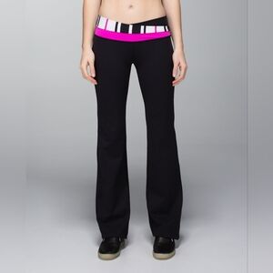 Vintage Y2K Foldover Lululemon Flared Leggings / Lululemon Astro Pants